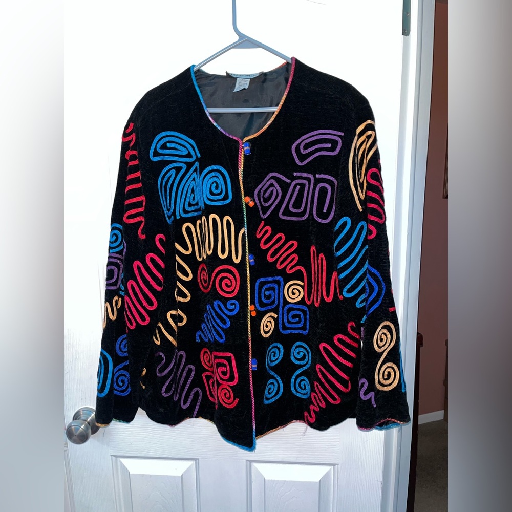 Indigo Moon Vintage Art Jacket